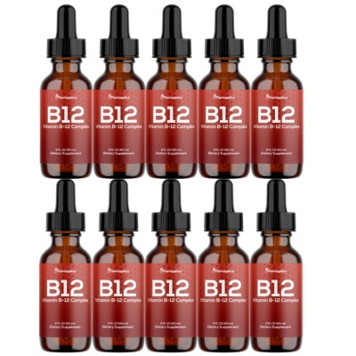 Vitamin B12 Complex, Dietary Supplement  2 Fl Oz 10 Bottles