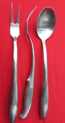 3 Pc Sabatier 13 1/2''  Aluminium Salad Meat Soup Serving Pieces Made in France