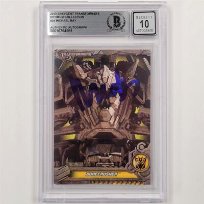 2013 Breygent Transformers Bonecrusher #24 Michael Bay signed card BAS 10 auto