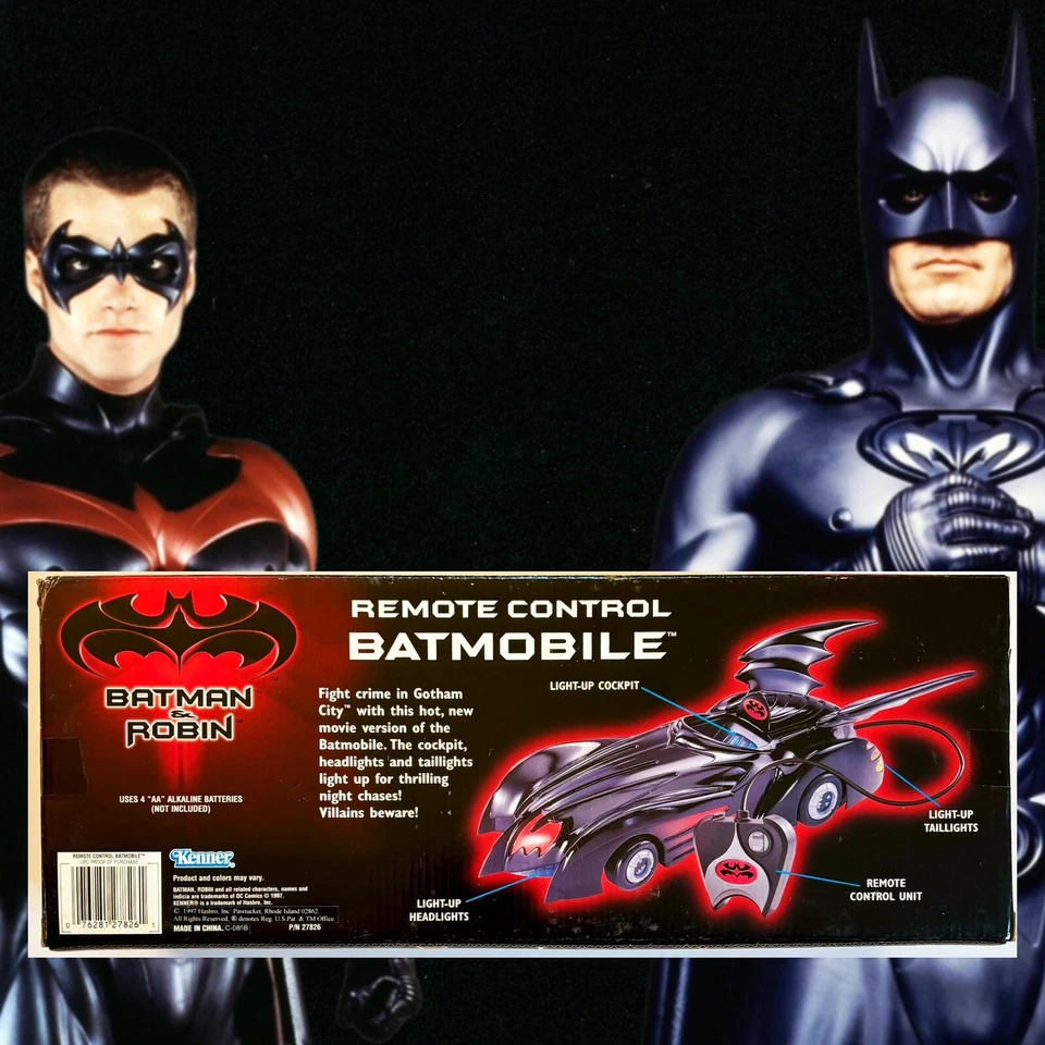 Batimóvil KB Toys Kenner Batman & Robin 1997 control remoto como nuevo en caja sellada Foto 2 de 4