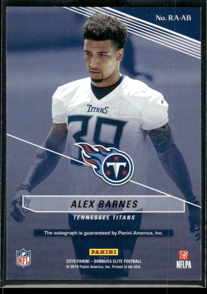 #RA-AB Alex Barnes 2019 Donruss Elite #/499 Elite Rookie Autographs - Image 2 of 2
