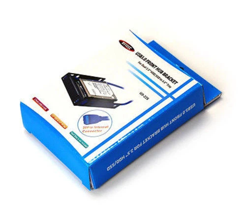 USB 3.0 2-Port Front Panel Hub Bracket for Dual 2.5" HDD/SSD to 3.5" PC tray - Image 3 of 3