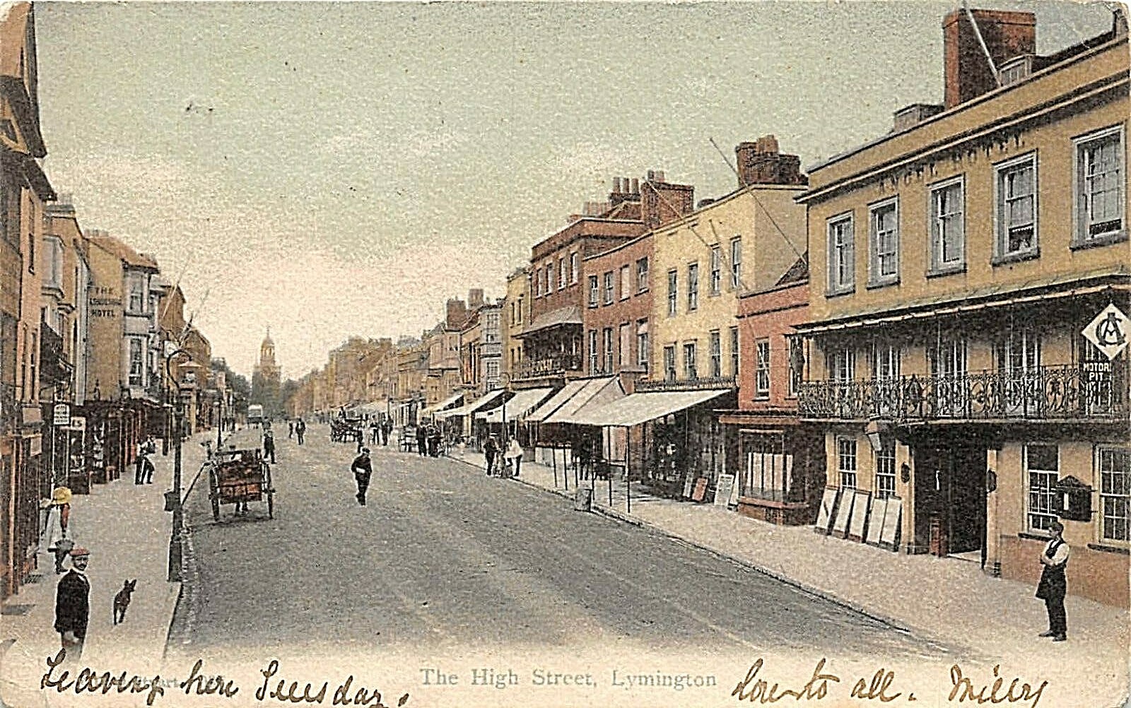 POSTCARD LYMINGTON HIGH ST SHOPS ANIMATED SCENE CIRCA 1910 eBay