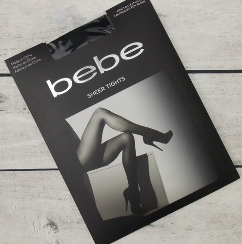 Bebe Sheer Tights Lot 2 Size Medium Black Pantyhose Dance Hosiery Fashion Dress - Picture 4 of 4