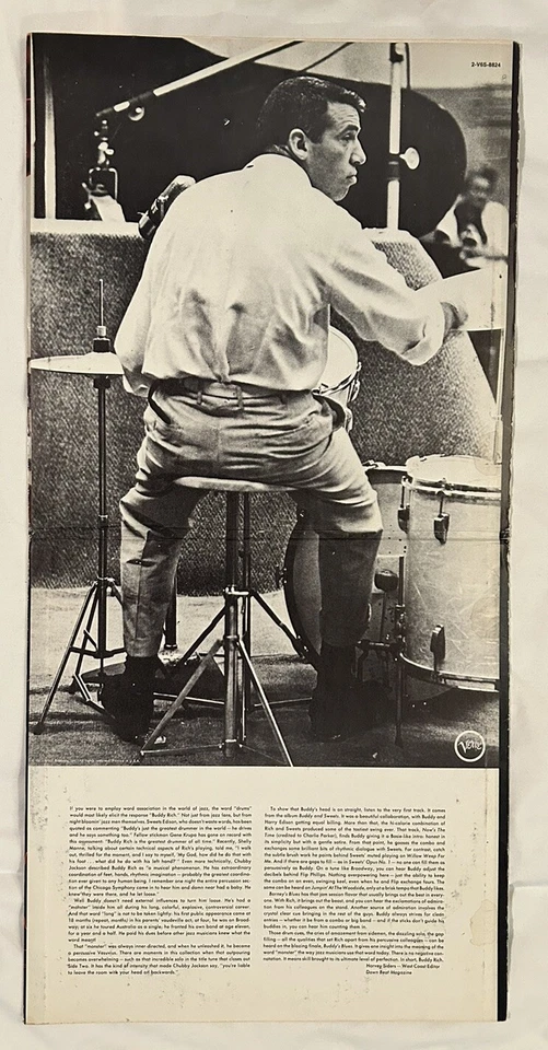 BUDDY RICH MONSTER ДВОЙНОЙ ВИНИЛОВАЯ ПЛАСТИНКА АЛЬБОМ СТЕРЕО VERVE G/VG - Изображение 3 из 4