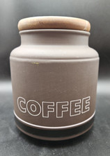 Vintage Hornsea 'Contrast' Large Coffee Canister brown 6.25" tall