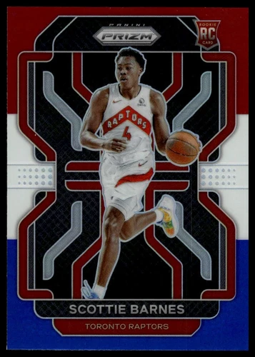 2021-22 Panini Prizm #320 Scottie Barnes Red White and Blue RC