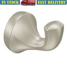 Brushed Nickel Robe Hook Easy Installation Bath Accessory Transitional Design US