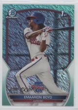 2023 Bowman Chrome Prospects Aqua Shimmer Refractor 4/125 Emaarion Boyd 5aj