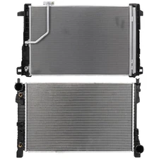 Aluminum Radiator & AC Condenser Cooling Kit For 2008 2009 Mercedes-Benz C230