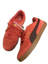 Puma Suede Youth Red Black Sneakers Tennis Shoes Size 5.5 Women’s 7.5 New