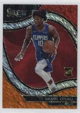 2020-21 Panini Select Courtside Red White Orange Shimmer Prizm Daniel Oturu 12yh