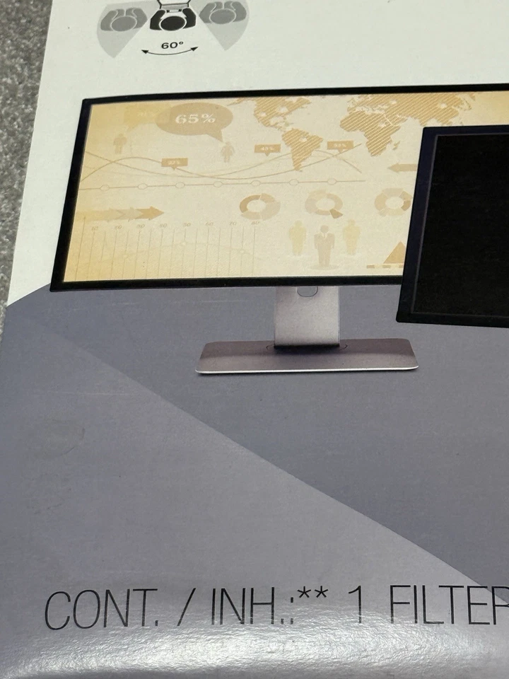 3M Black Privacy Filter for 22 inch Widescreen LCD Monitors PF220W1B (16:10) - Image 4 of 4