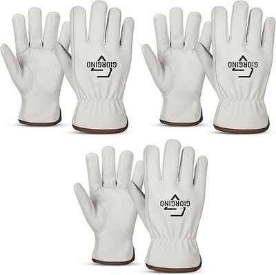 Giorgino Leather Work Gloves Men Heavy Duty Cowhide Driver Gloves Safe
