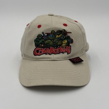 Vintage 2005 Teenage Mutant Ninja Turtles Cowabunga Hat Adjustable Kids Cream