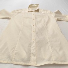 Christian Dior Vintage Ivory Cotton Short Sleeve Blouse S Pre-Owned
