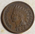 1902 Indian Head Very Fine VF with FREE 1909 Lincoln Cent / Low Shipping
