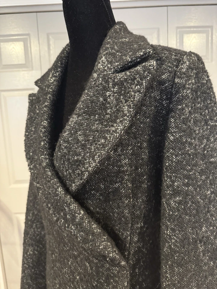 MAX&Co. Abrigo a Presión Negro Doble Pecho Talla S Foto 3 de 4