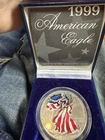 1999 american eagle silver dollar colorized