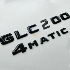 F&uuml;r Mercedes Benz GLC200 4matic Heck Stamm Emblem Aufkleber Schwarz Glanz