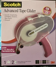 3M SCOTCH ADVANCED TAPE GLIDER PINK DOUBLE SIDED TAPE APPLICATOR ATG GUN 1/4"