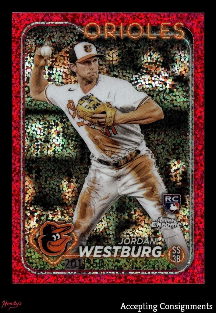 2024 Topps Chrome Magenta Speckle Refractors #277 Jordan Westburg RC Rookie /350