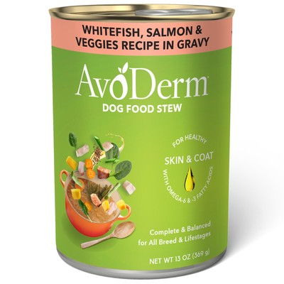 Whitefish & Salmon with Vegetables Stew Recipe for Dogs 13oz, case of 12 cans