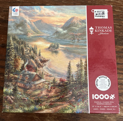 Ceaco Thomas Kinkade ''Lakeside Splendor'' 41044 1000 Piece Jigsaw Puzzle NEW