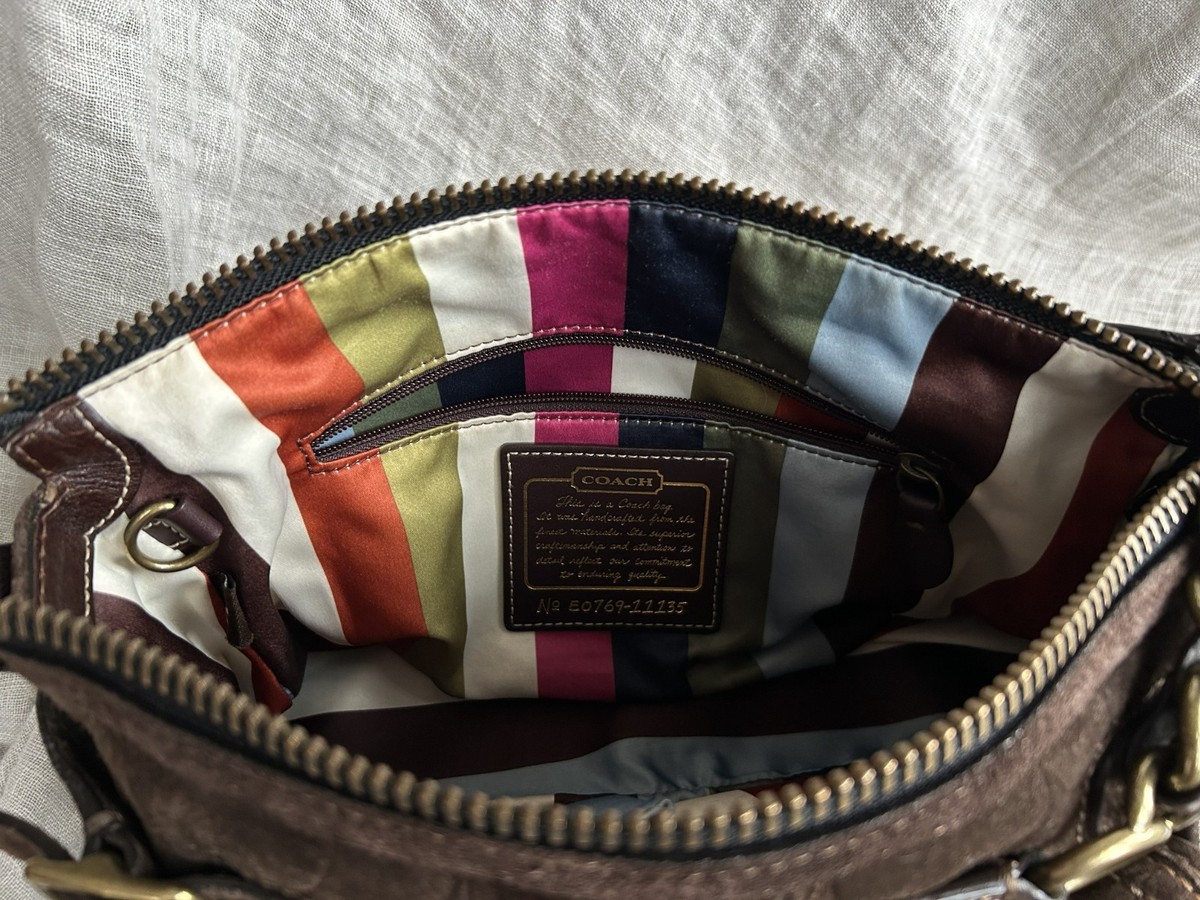 COACH Suede Legacy Leigh 11135 65th Anniversary Shoulder Bag RARE