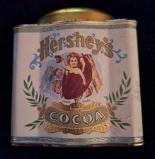Vintage Hershey's Cocoa Tin Container Cocoa Bean Hot Chocolate Bristol Ware 80's