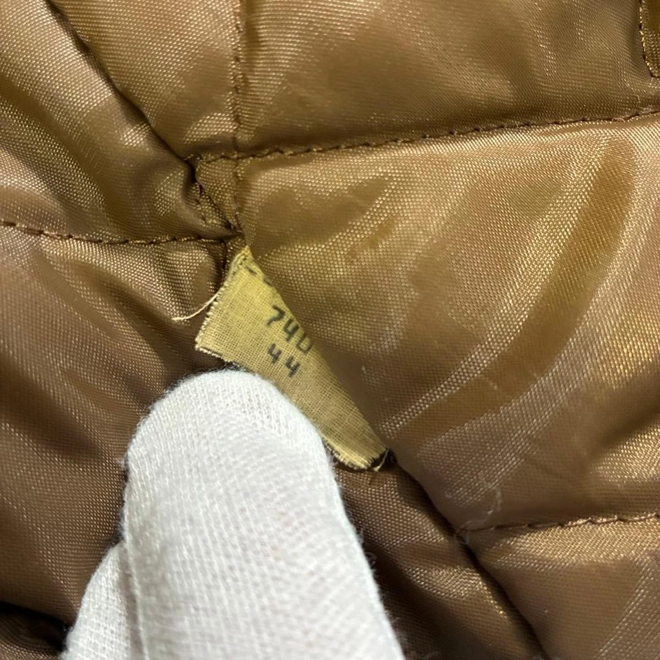 Schott Pea Coat 740N Wool Jacket Camel Beige Size 44 Vintage Outerwear - Image 3 of 4