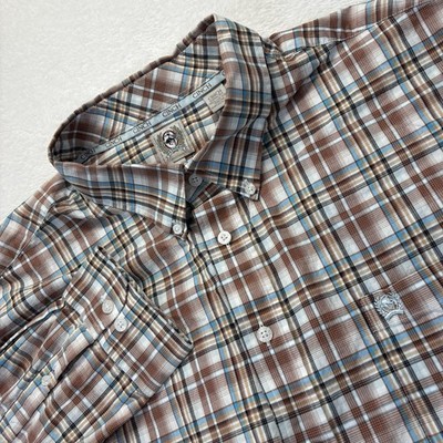 Cinch Shirt Men s XXL Multicolor Plaid Long Sleeve Button Down Western Cowboy