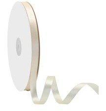 3/8 inch Wide 100 Yards Double Face Ivory Satin Ribbon
