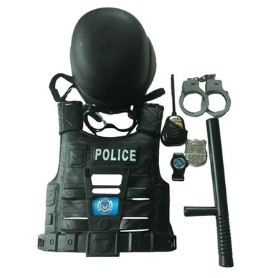 Kit de jouets de jeu de rôle de Police pour enfants, 9 pièces, accessoires - Photo 1/4