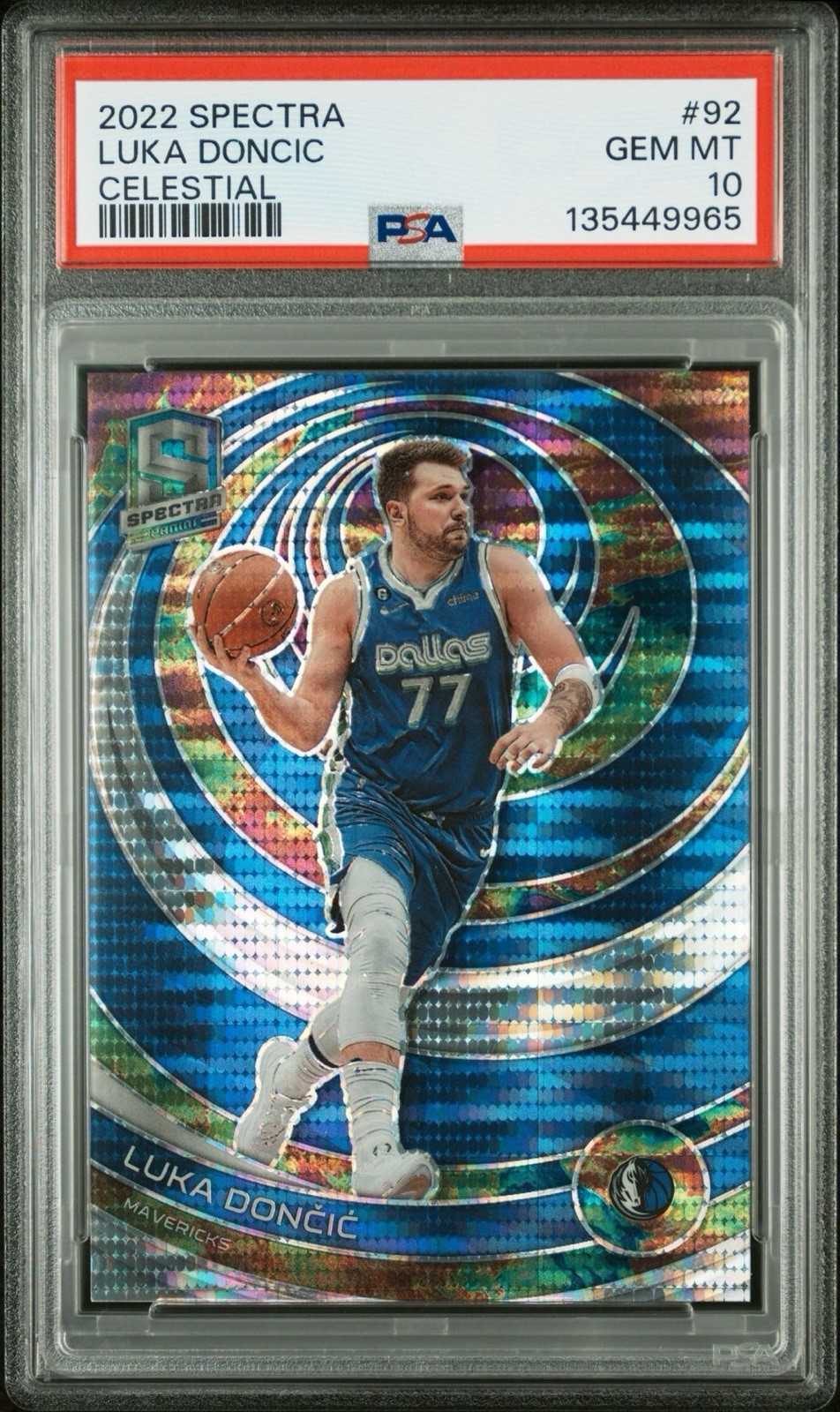 2022-23 Panini Spectra Luka Doncic Celestial /149 #92 GEM MINT PSA 10 POP 6