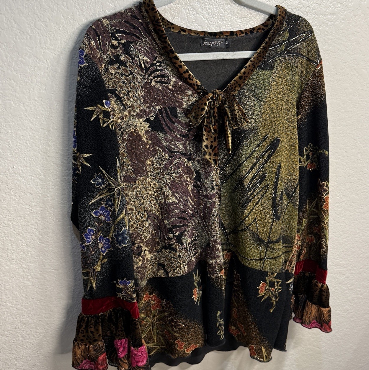 LEE ANDERSEN Eclectic Patchwork Unique Artsy Lage… - image 3