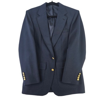 Vtg 90s Andhurst navy gold button blazer sport coat preppy med ~40R yacht USA