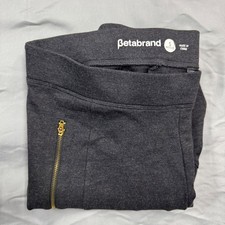 Betabrand Yoga Dress Pants Women's S/P Heather Grey Ponte Knit Career Comfort