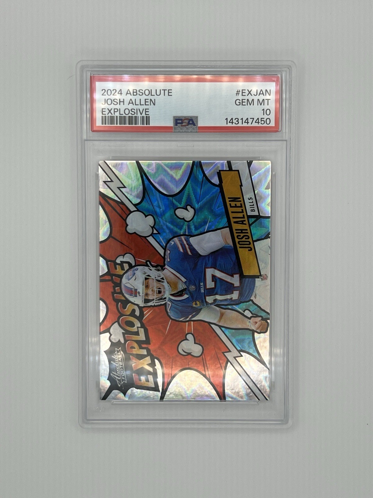 2024 Panini Absolute - Explosive Josh Allen #EX-JAN PSA 10