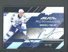 2015-16 UD Black Hockey Pro Penmanship #PEN-OP Ondrej Palat ON CARD AUTO /49