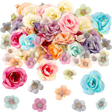 174 Pcs Fake Mini Flowers for Crafts Small Silk Artificial Fabric Flowers Bulk f