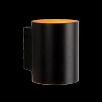 Designer Wandleuchte / Wandlampe / Wandstrahler Zylinder FüR G9 In Black IP20