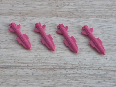 Vintage 1987 GI JOE * SEA RAY * ORIGINAL PART LOT * x5 Red Missiles *