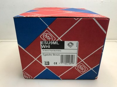 Box mit 25 x MK Electric ESU9ML 1-Gang Egatube Spüldose, 6 Eingänge, weiß (176)