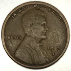 1916 S Lincoln Wheat Cent Penny Good Condition 1c US Coin - 3728