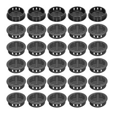 30Pcs 35mm/1.4in Air Vents Circular Soffit Vents, Black Soffit Vent Cover