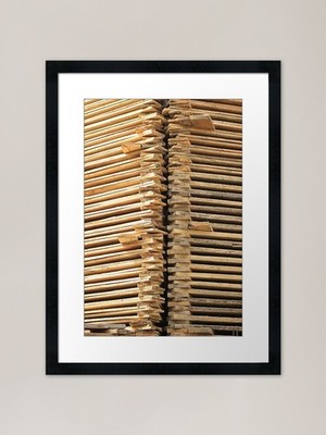 Holzstapel gerahmter Kunstdruck gerahmt Wandbild Poster Leinwanddruck Bild