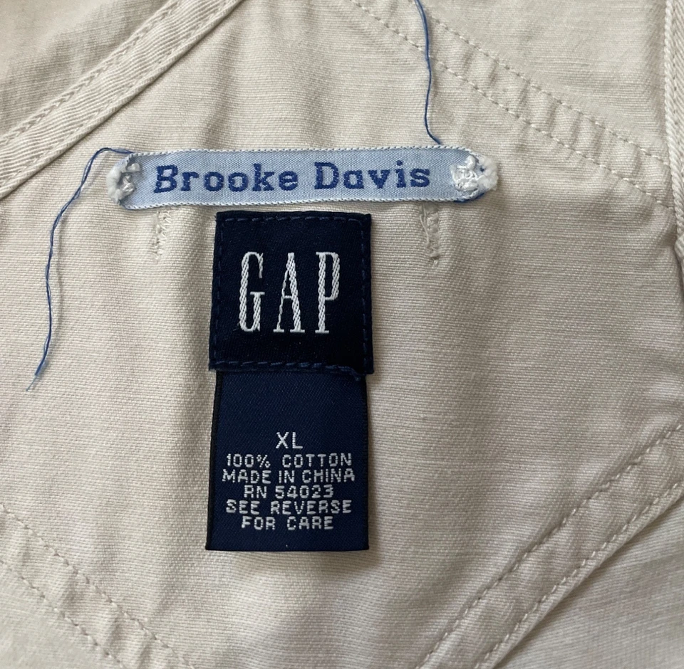 Mono corto Gap Kids Y2K beige marfil blanco roto algodón XL Beach Vacation Co Foto 3 de 4