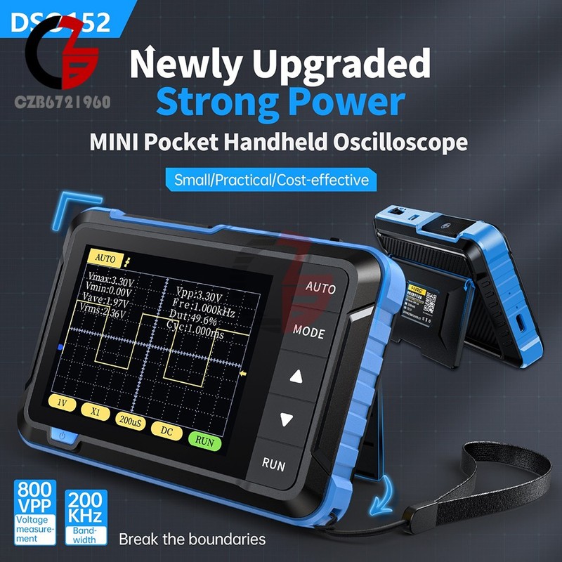FNIRSI DSO152 Portable Digital Oscilloscope Handheld Mini Oscilloscope Type-C