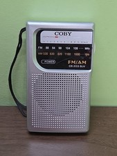 COBY POCKET SIZE RADIO AM/FM COBY CR-203-SLV SILVER TESTED